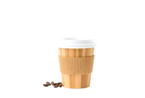 Coffee paper cup on transparent background png