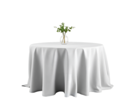 White tablecloth with a tree on it, isolated on transparent background png