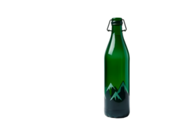 Empty beer bottle on transparent background png