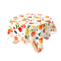 Fruit tablecloth isolated on transparent background png