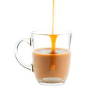 Cup of coffee with milk on transparent background png