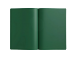 Green leather notebook isolated on transparent background png