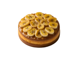 Cake with banana isolated on transparent background png