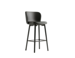 Black bar stool isolated on a transparent background png