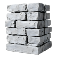3d render of a stack of bricks isolated on a transparent background png