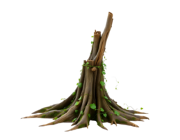 Tree roots isolated on transparent background png