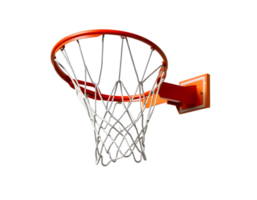 Basketball hoop and net, ready for a game. png