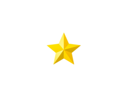 Yellow star icon on a transparent background png