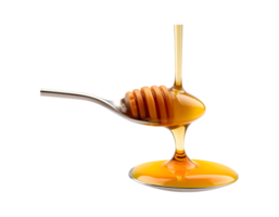 Honey dripping from a spoon, a close-up view png