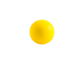 Yellow sphere isolated on a transparent background png