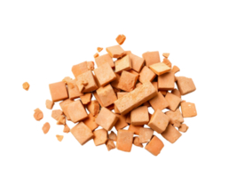 Pile of broken bricks isolated on a transparent background png