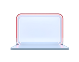 Modern Display Screen with Neon Frame and Minimalist Design png