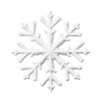Intricate snowflake close-up with symmetrical frozen patterns, cut out png