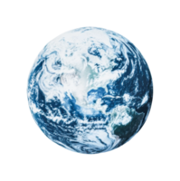 Detailed view of earth from space capturing continents and ocean patterns, cut out png