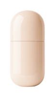 Sleek minimalist capsule-shape storage container with glossy finish, cut out png