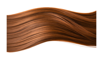 Flowing curly brown hair texture with wavy highlights, cut out png