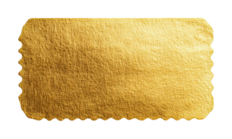 Textured golden foil sheet with scalloped edge, cut out png
