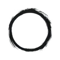 Zen enso circle artwork depicting simplicity and balance, cut out png