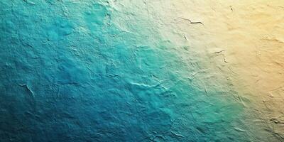 Vibrant textured wall blending blue and yellow shades in a tranquil setting photo
