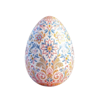 An easter egg with a colorful design on it png
