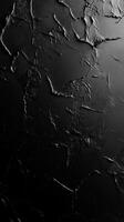 Textured surface with deep crevices and a dark finish in an abstract top-down view during evening light photo