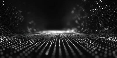 Dynamic abstract patterns create a mesmerizing visual experience in a dark environment showcasing lights and depth photo