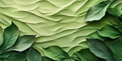 Abstract green texture with layered patterns and vibrant leaves creating a natural background photo