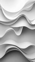 Curved white layers create an abstract texture in a minimalist design setting photo