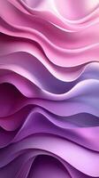 Soft pastel waves create a calming texture with gentle curves and gradients of pink and purple hues in an artistic display photo