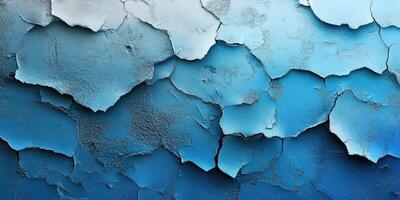 Colorful abstract texture with peeling blue paint and layered patterns against a light background photo