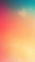 Vibrant sunset colors blend seamlessly in a mesmerizing sky over a tranquil landscape during the evening hours photo