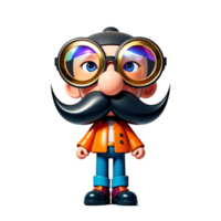 Dapper April Fools Clown In A Stylish Suit Isolated On Transparent Background png