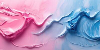 Colors blend beautifully in soft pink and blue hues with flowing textures and patterns in vibrant artwork photo