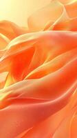 Soft orange fabric billowing gracefully in warm light creates a serene and inviting atmosphere photo