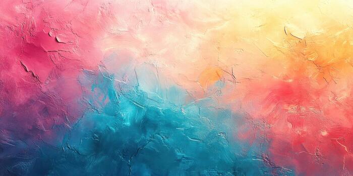Colorful abstract painting with soft gradient tones blending from pink to blue in a modern artistic style photo