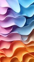 Colorful abstract waves in vibrant hues creating a dynamic flow and texture design in a digital artwork photo