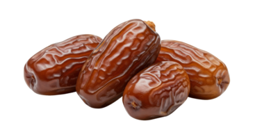 Group of caramel dates with shiny finish great for ramadan treats on clear image png