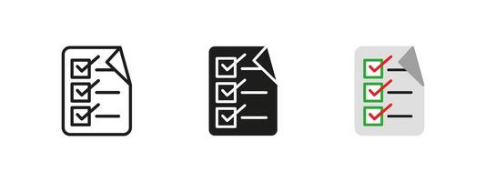 Checklist icon. Task list document with check marks illustration. Productivity and organization symbol. To-do list for planning, workflow management and goal achievement. Personal efficiency. vector