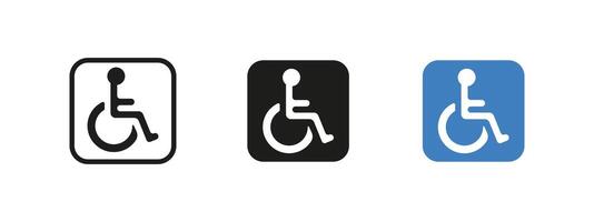 Disability icon. Wheelchair accessibility symbol illustration. Sign representing mobility support and inclusivity in public spaces, infrastructure and assistance services. vector