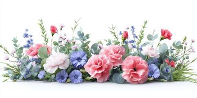Beautiful spring flower arrangement showcasing vibrant colors and diverse blooms in a fresh design photo
