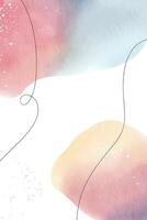 Watercolor template. Hand drawn abstract background. Modern frame with watercolor stains vector