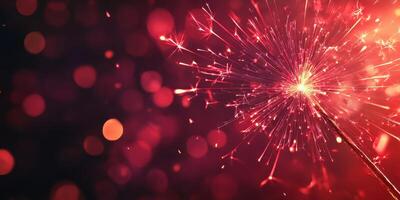 Bright sparks illuminate the night in a festive celebration with colorful bokeh effects and a joyous atmosphere photo