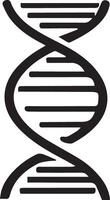 DNA icon and illustration design, isolated on a white background. vector