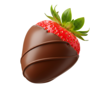 Fresh strawberries dipped in rich chocolate creating a delicious and appealing dessert. png