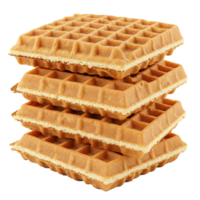 Waffles showcasing a delicious breakfast option topped with syrup or fruit. png