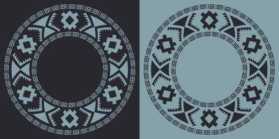 Aztec tribal elements are characterized by bold, symmetrical shapes that represent ancient cultural symbols. vector