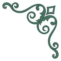Retro style photo frame with swirl pattern for a luxurious design. vector