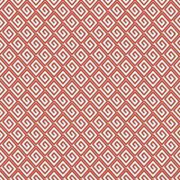 seamless japanese pattern line art outline style with red color vector
