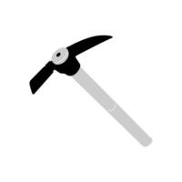Simple Garden mattock flat outline style isolate on white background vector