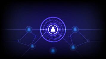 Abstract Digital internet communication Network connection with user icon vector